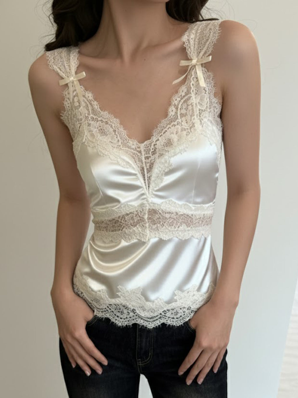 Pure Desire V-neck Lace Base Top
